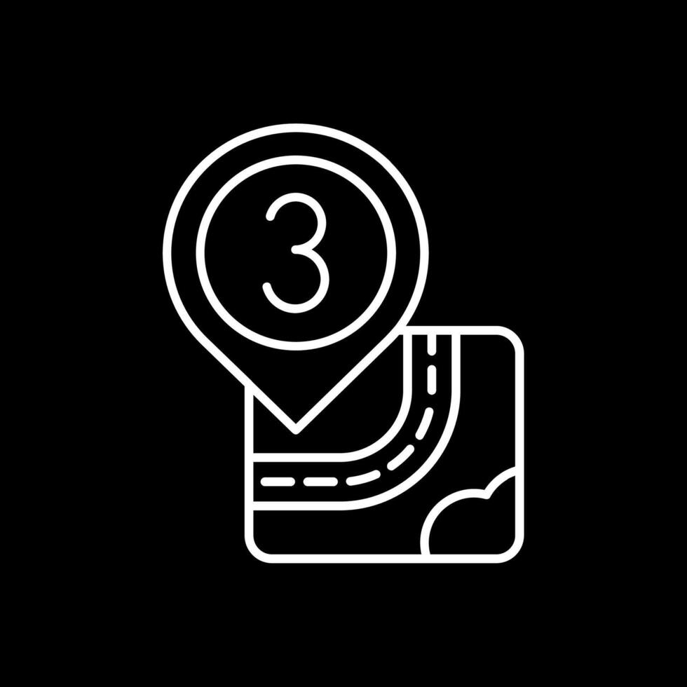 Three Line Inverted Icon vector