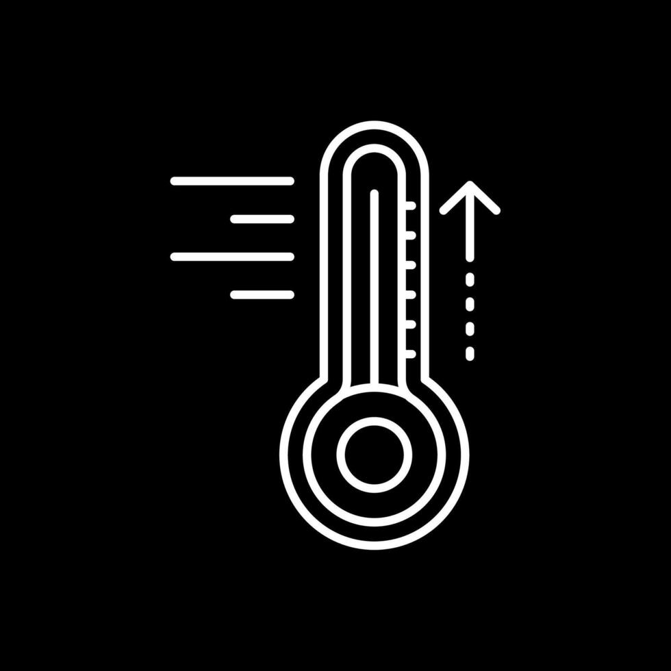 caliente línea invertido icono vector