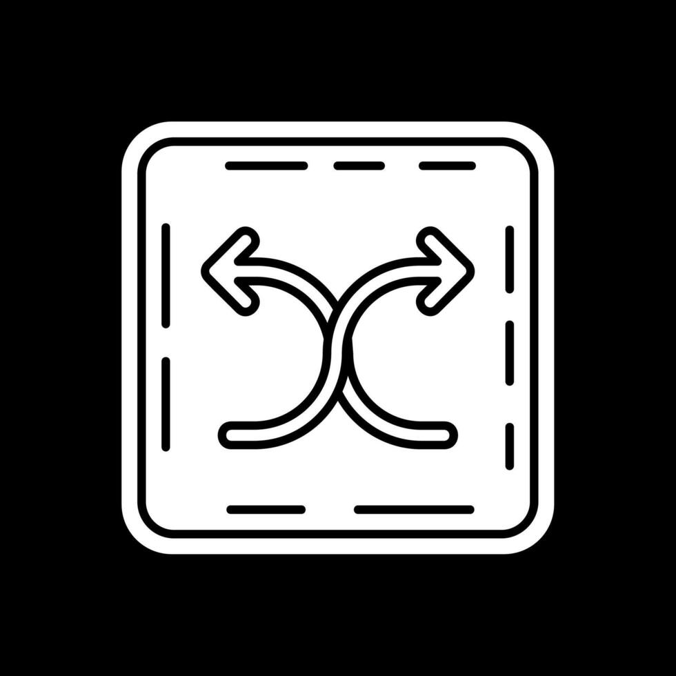 Shuffle Glyph Inverted Icon vector