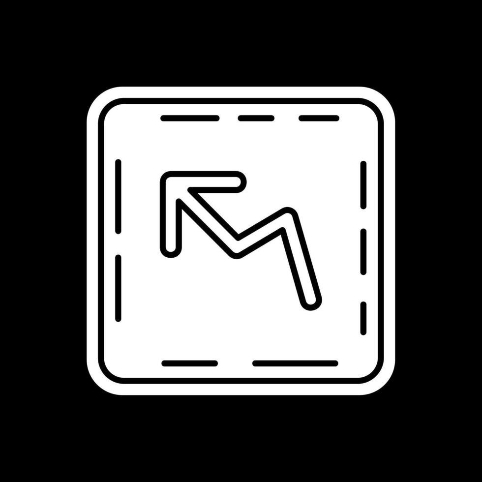 Trend Glyph Inverted Icon vector