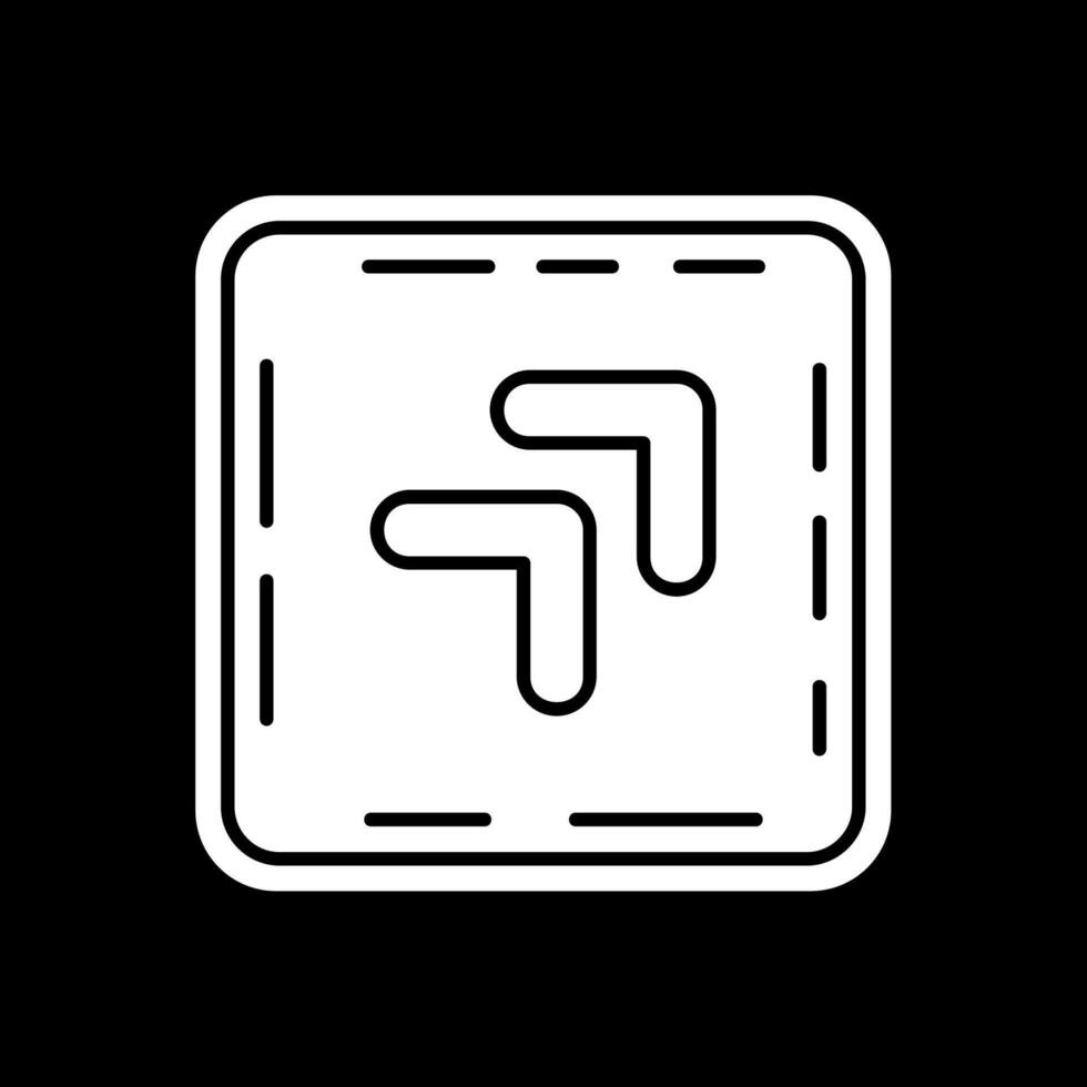 Chevron Glyph Inverted Icon vector