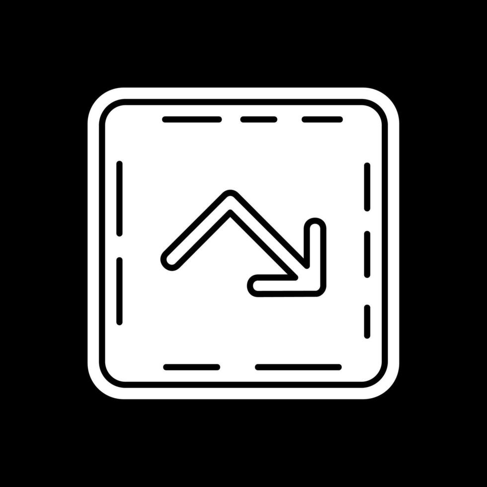 Bounce Glyph Inverted Icon vector