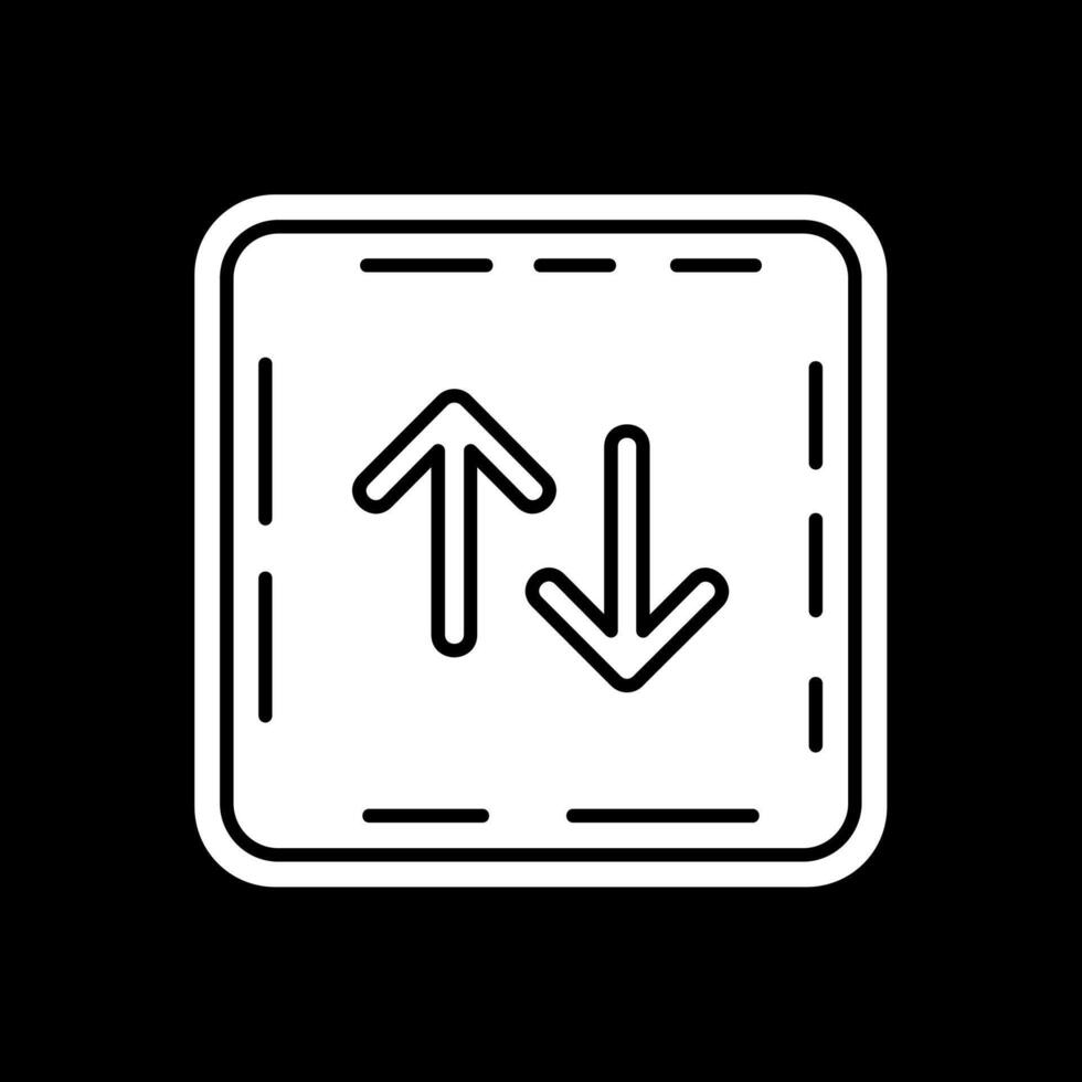 Swap Glyph Inverted Icon vector