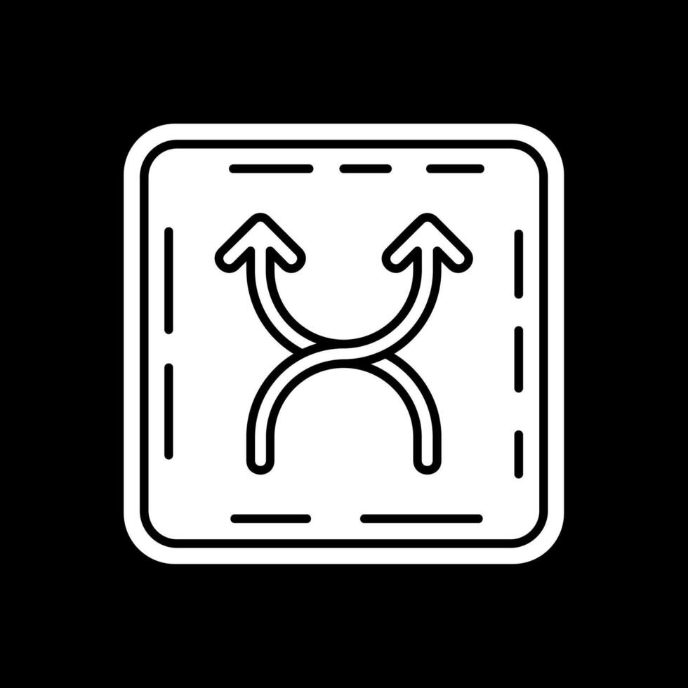 Shuffle Glyph Inverted Icon vector