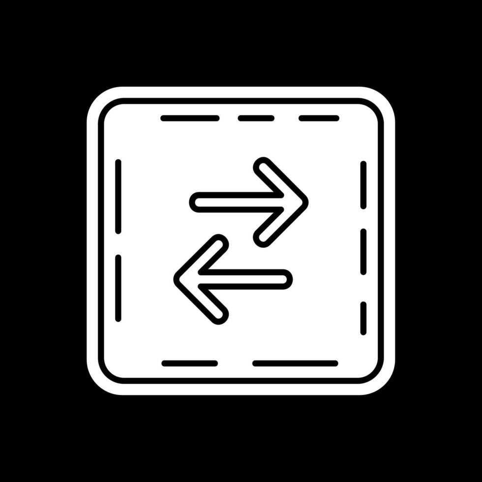 Swap Glyph Inverted Icon vector