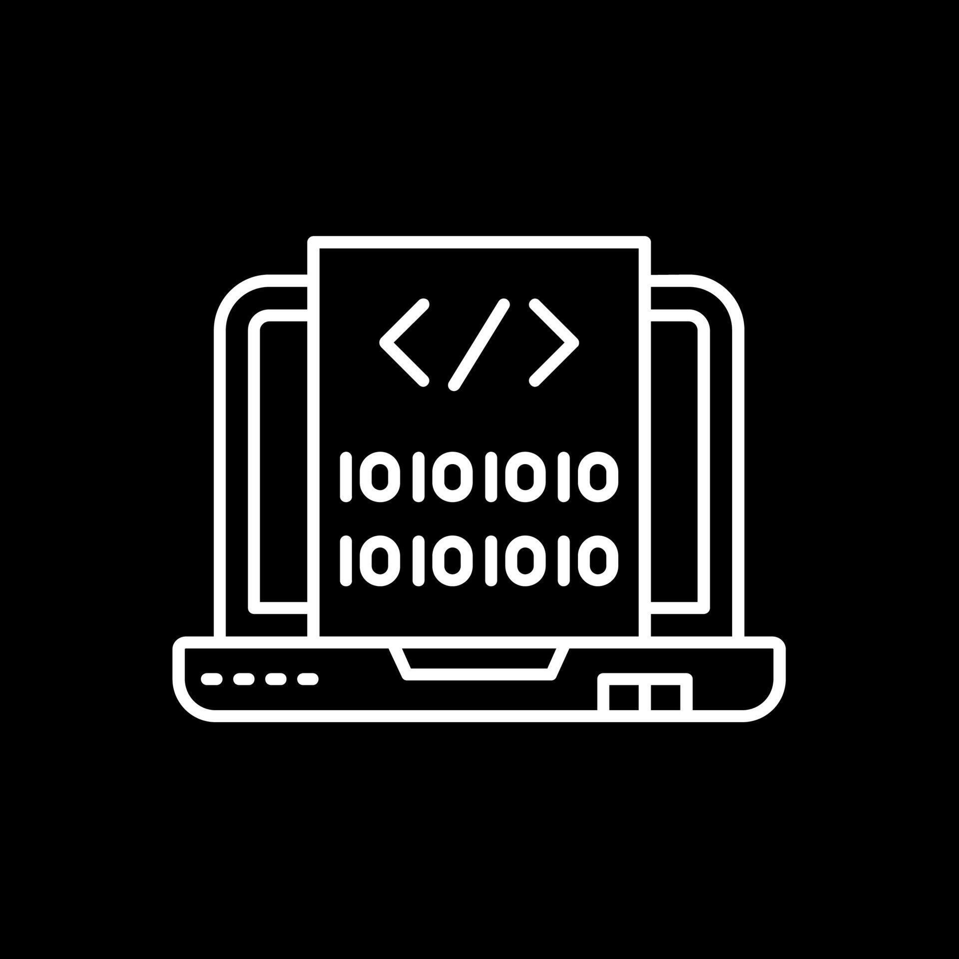 Code Line Inverted Icon 41692460 Vector Art at Vecteezy