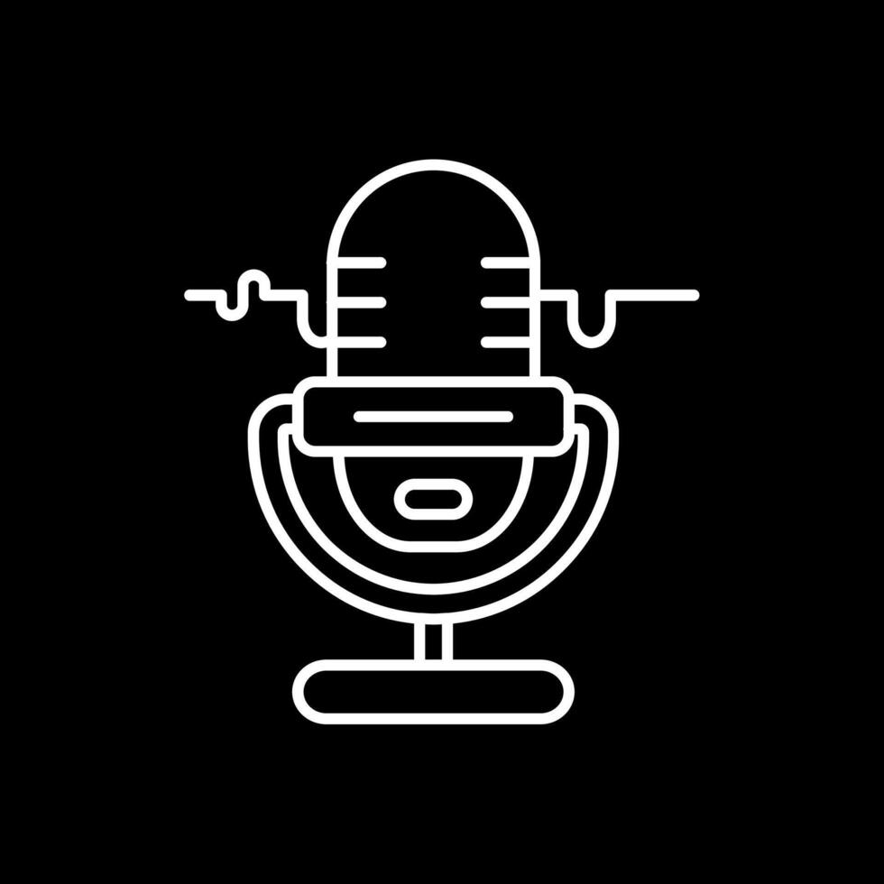 Microphone Line Inverted Icon vector