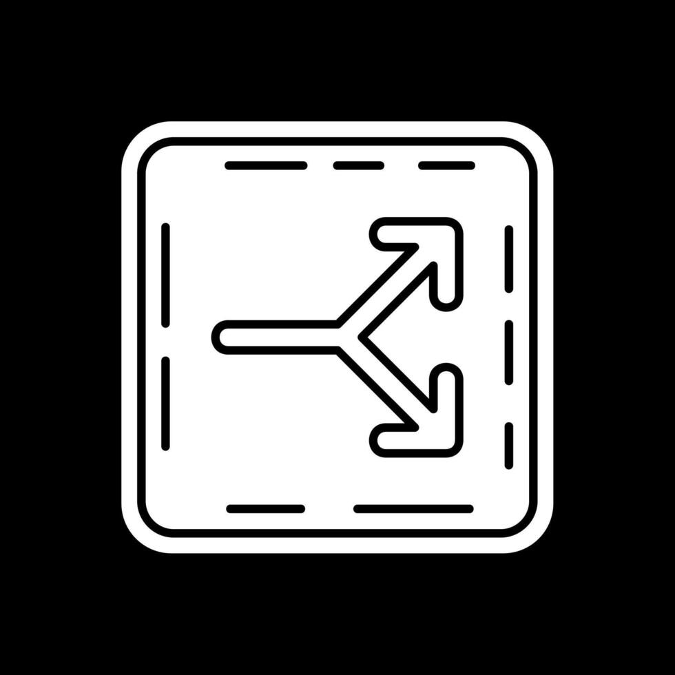 Split Glyph Inverted Icon vector
