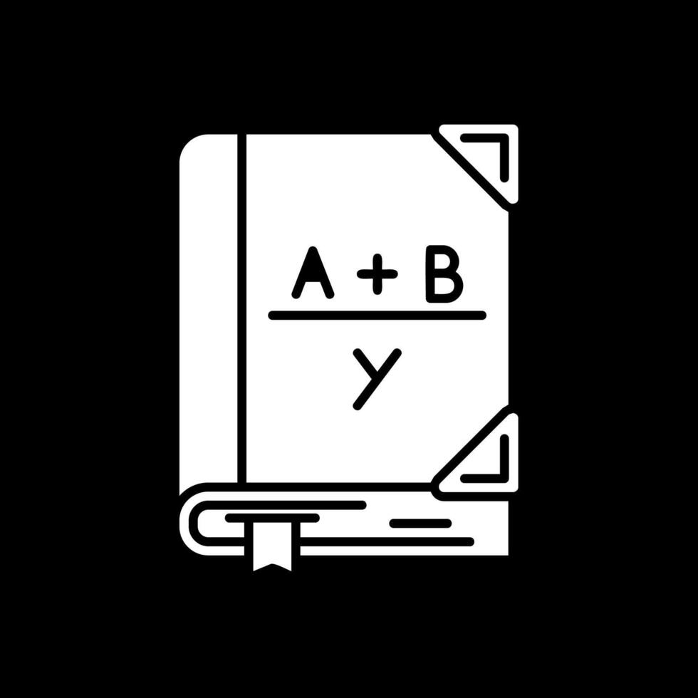 Algebra Glyph Inverted Icon vector