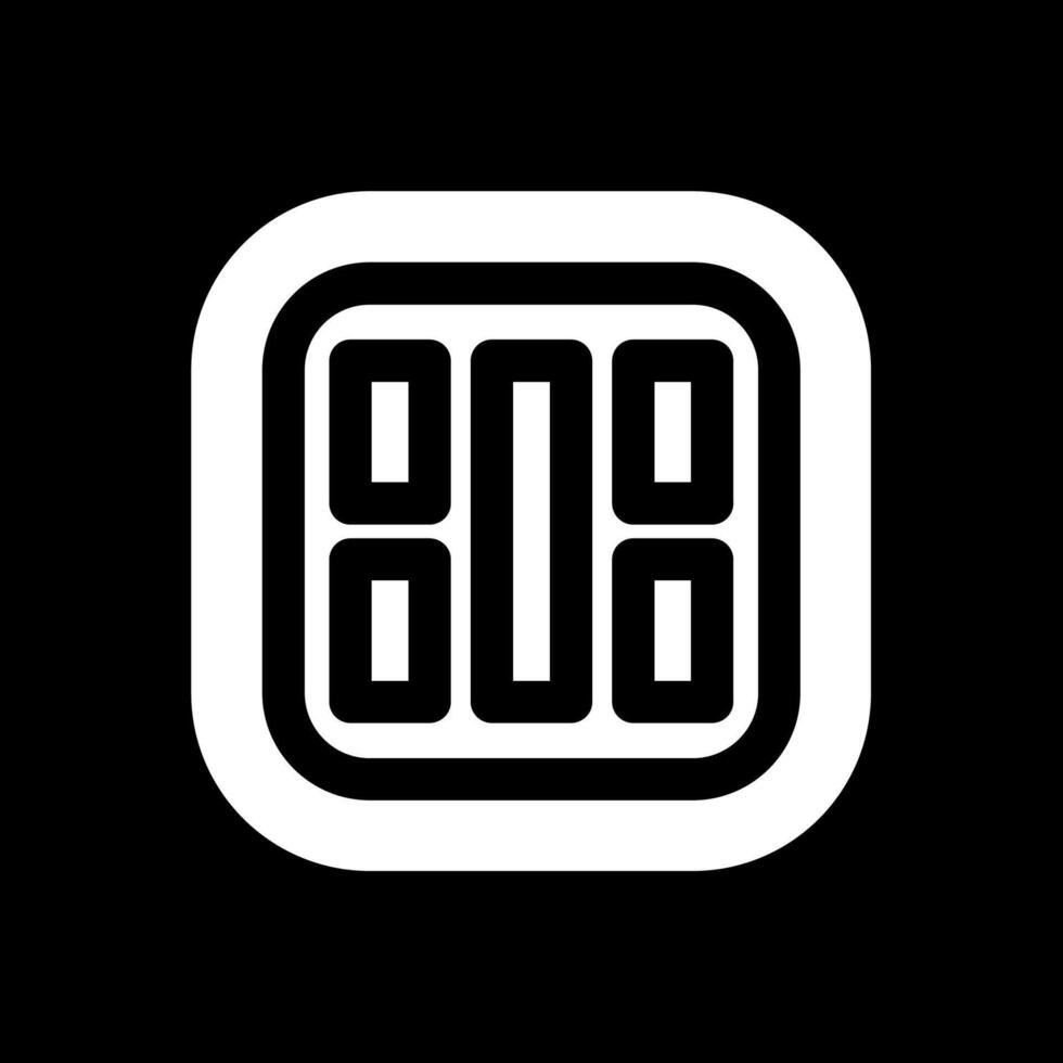 Layout Glyph Inverted Icon vector