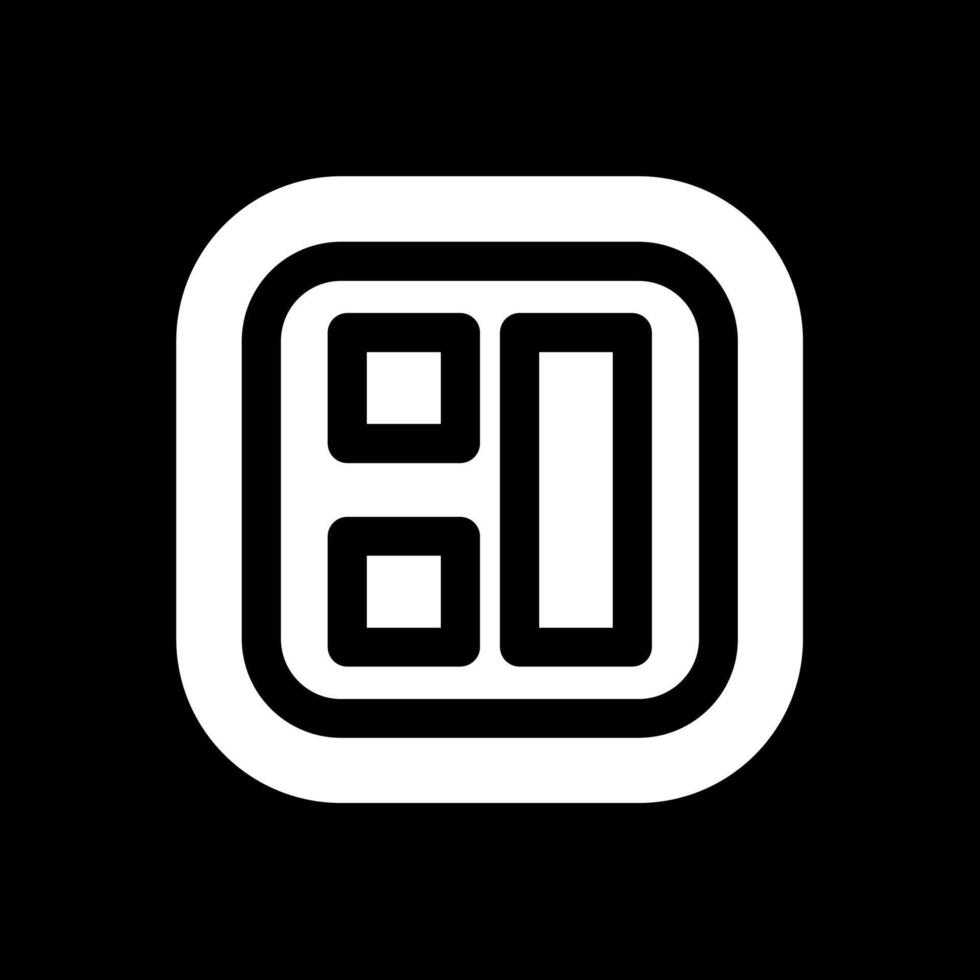 Layout Glyph Inverted Icon vector