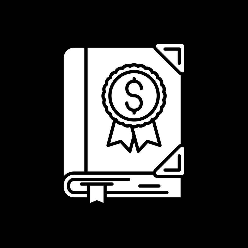 Valuable Glyph Inverted Icon vector