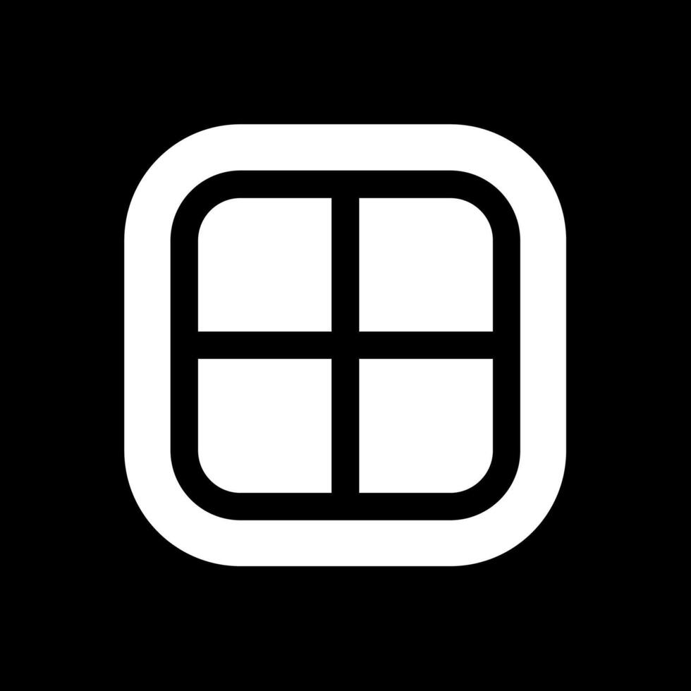 Layout Glyph Inverted Icon vector