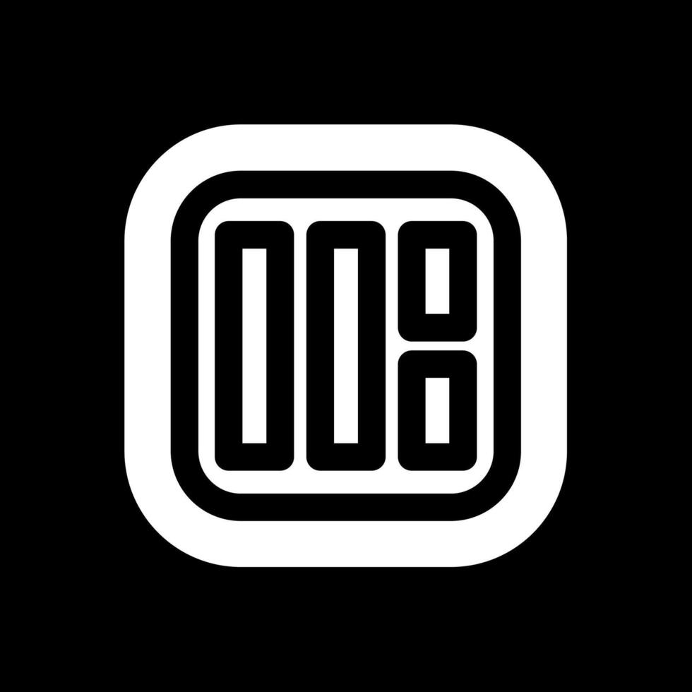 Layout Glyph Inverted Icon vector