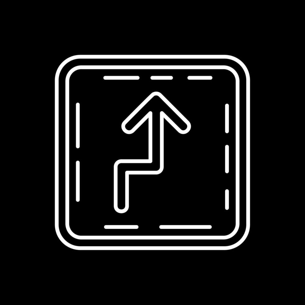 Zigzag Line Inverted Icon vector