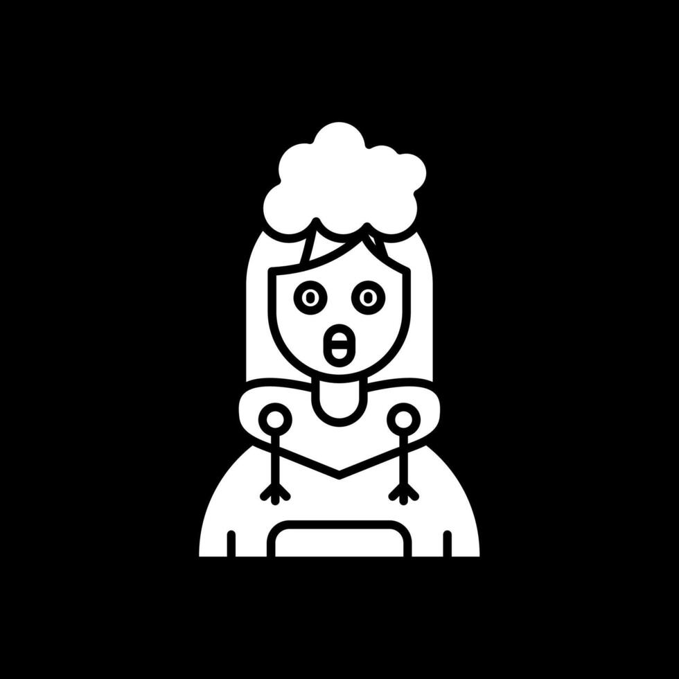 Exploding Glyph Inverted Icon vector