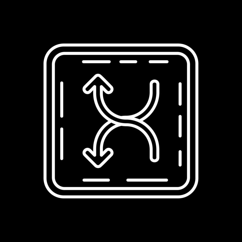 Shuffle Line Inverted Icon vector