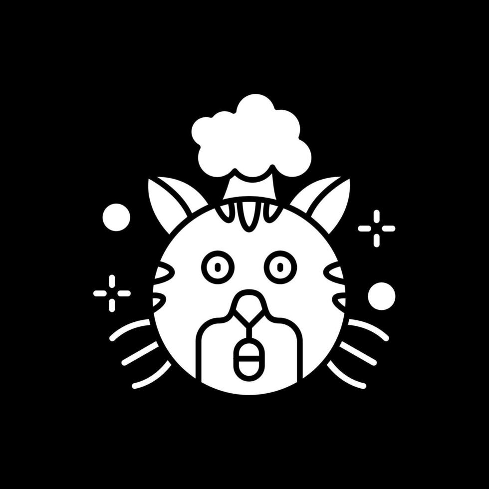 Exploding Glyph Inverted Icon vector