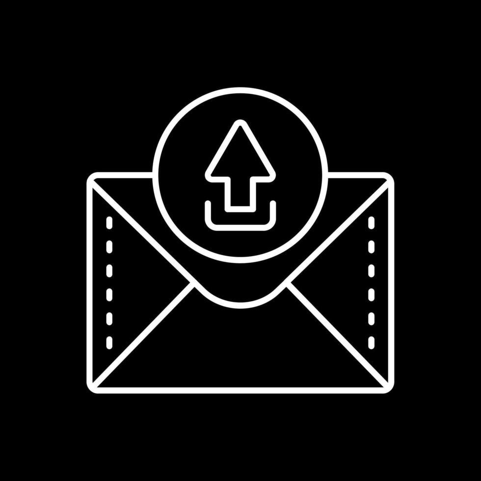 Upload Line Inverted Icon vector