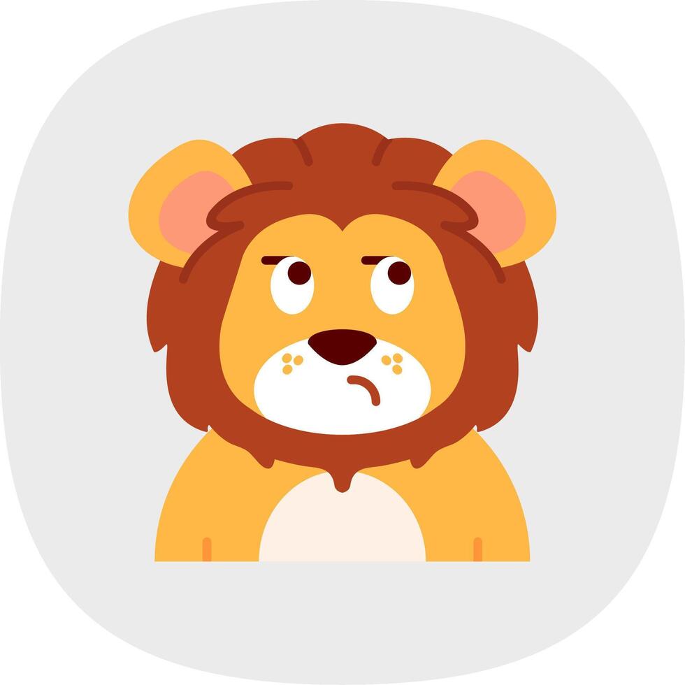 Suspicious Flat Curve Icon vector