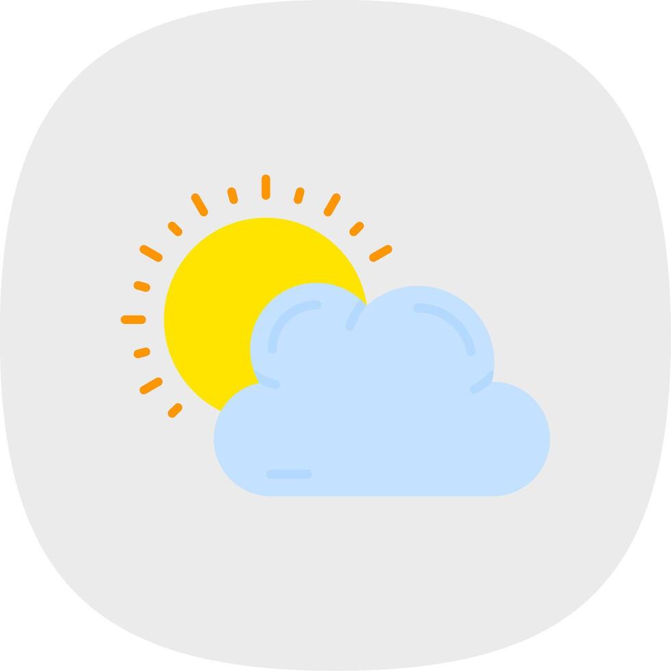 Weather Flat Curve Icon vector
