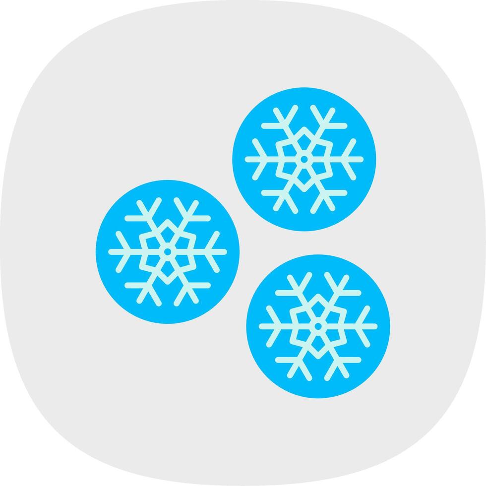 Snowball Flat Curve Icon vector