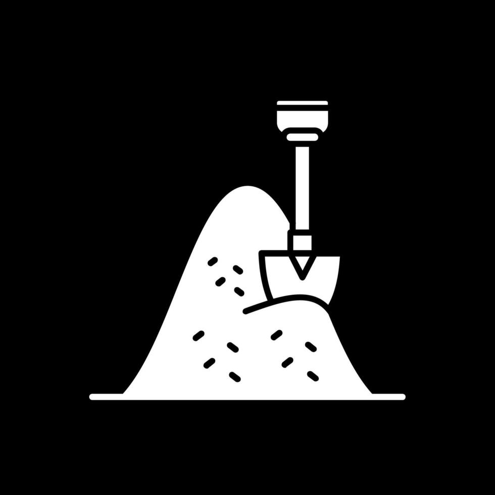 Hay Glyph Inverted Icon vector