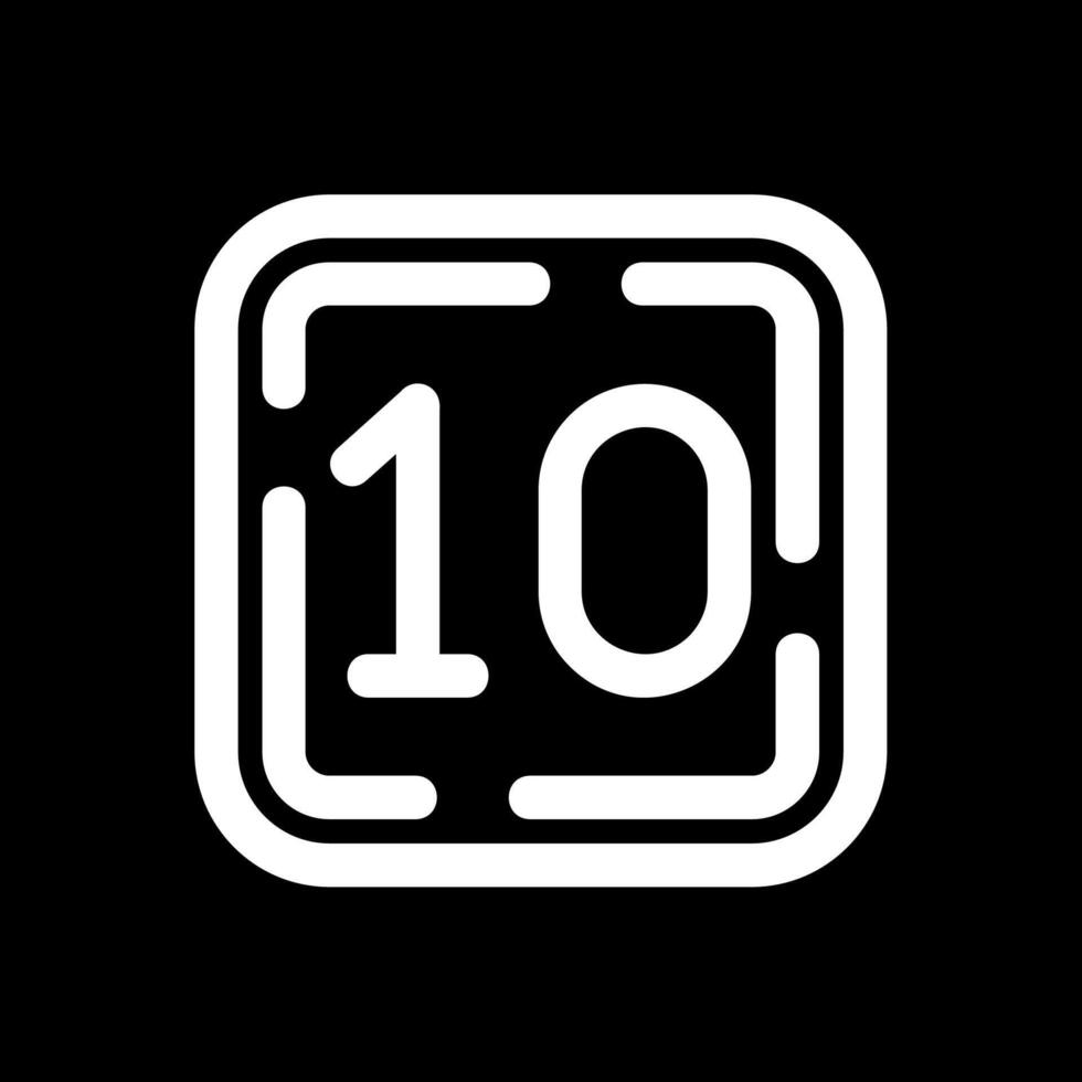 Ten Line Inverted Icon vector