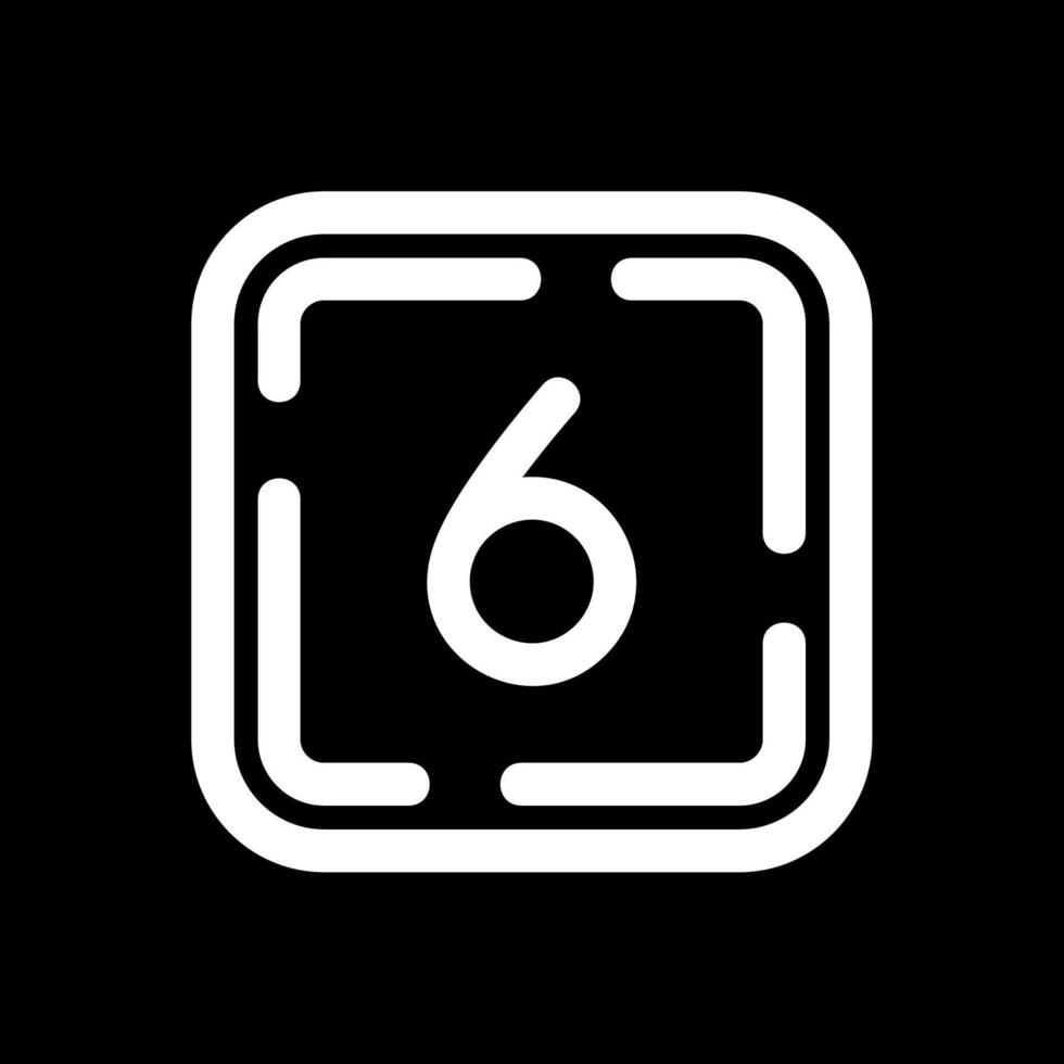 Six Line Inverted Icon vector