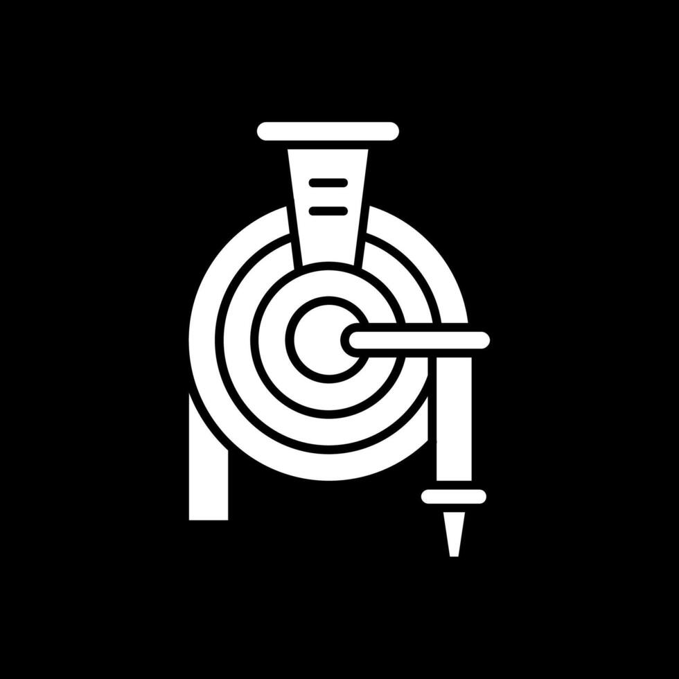 Hose Glyph Inverted Icon vector