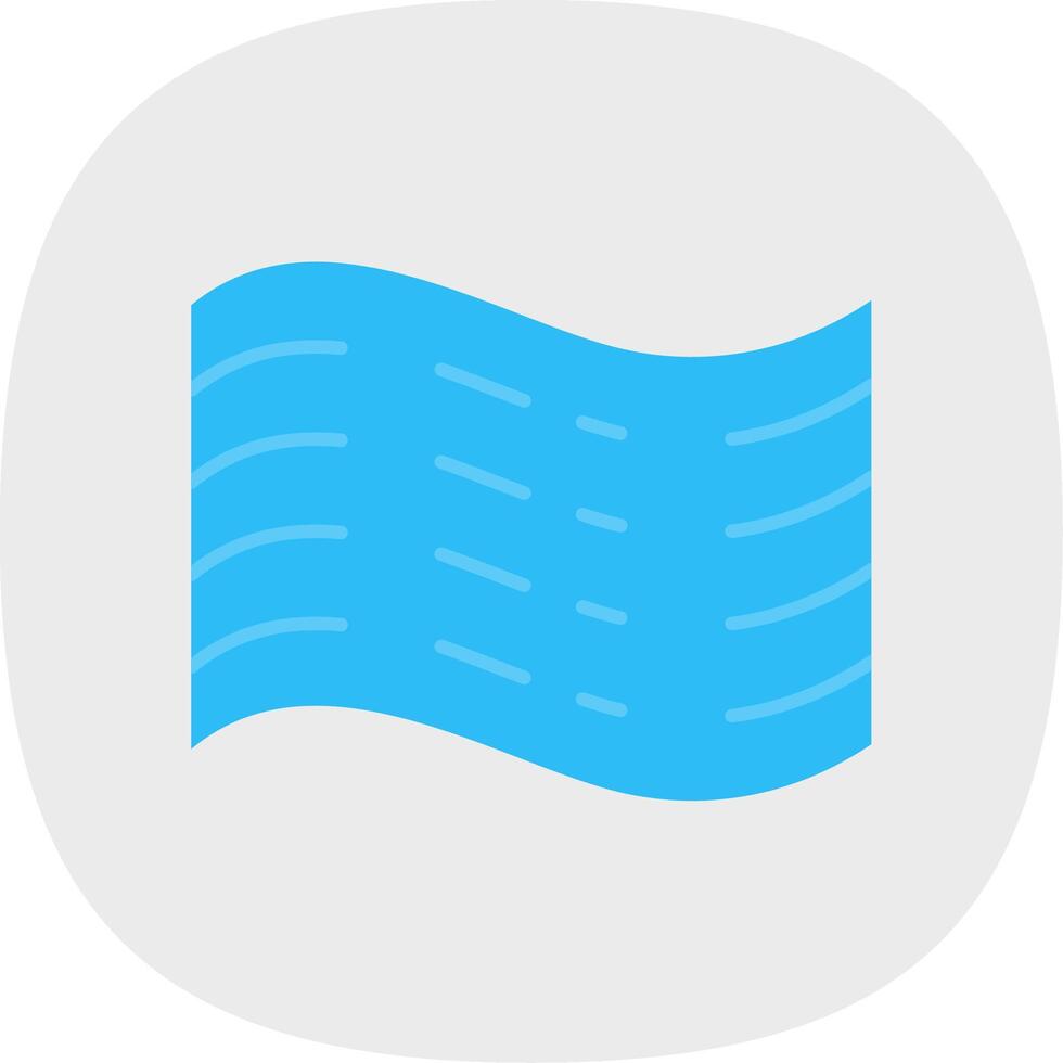 Haze Flat Curve Icon vector