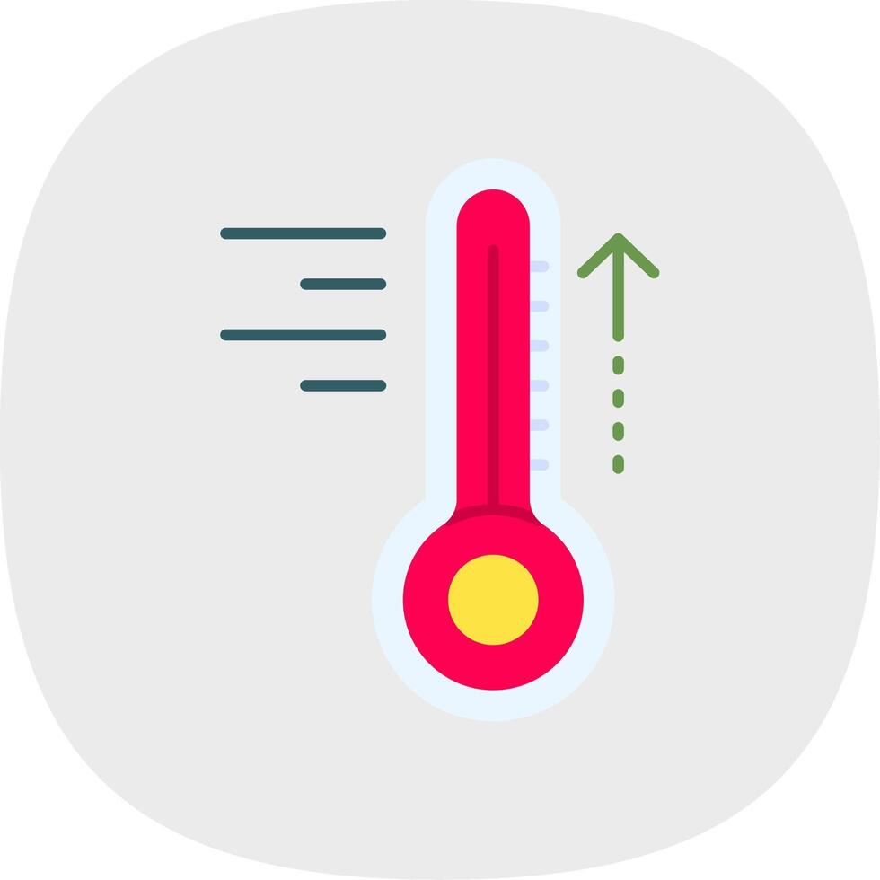 Hot Flat Curve Icon vector