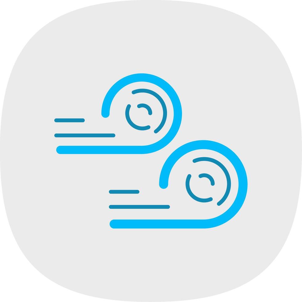 Wind Flat Curve Icon vector