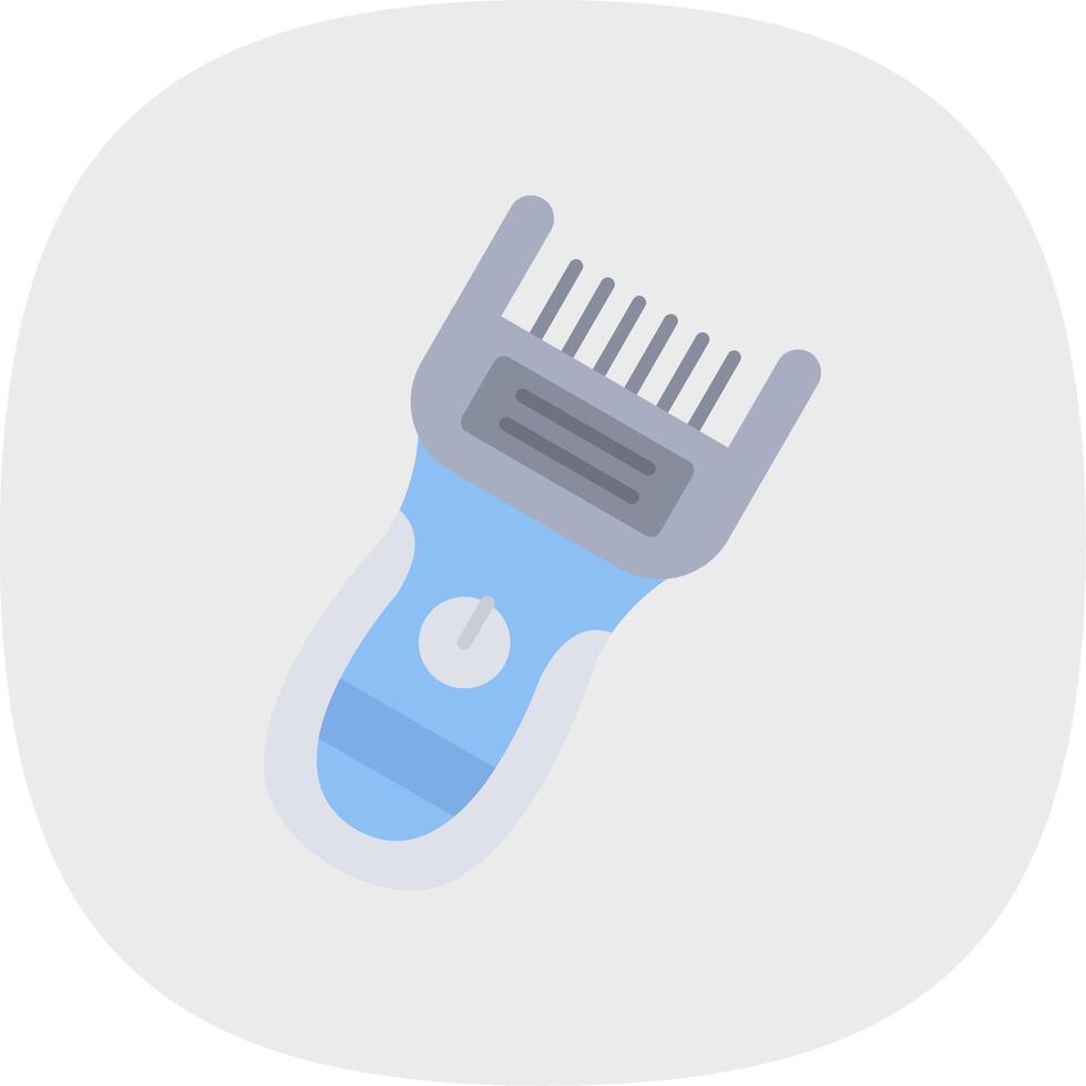 Trimmer Flat Curve Icon vector