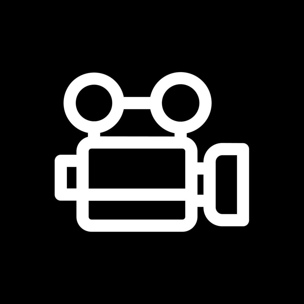 Video Line Inverted Icon vector