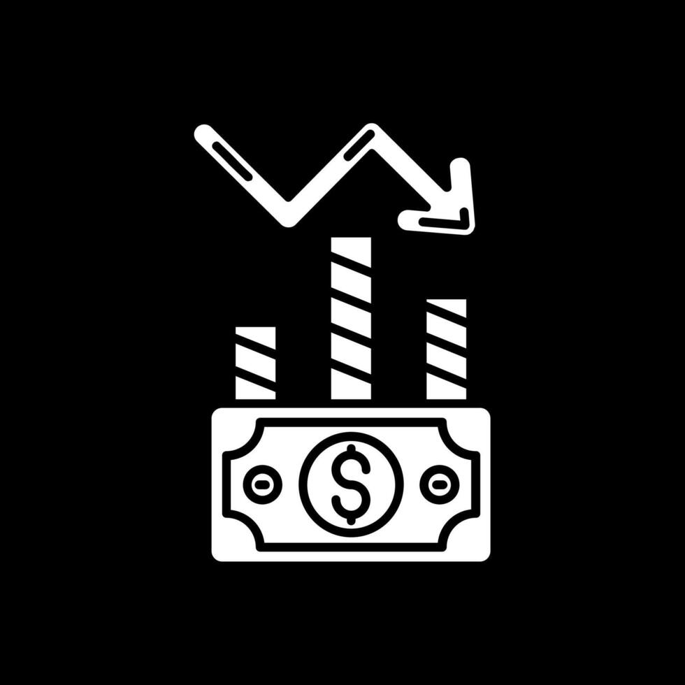 Stock Glyph Inverted Icon vector