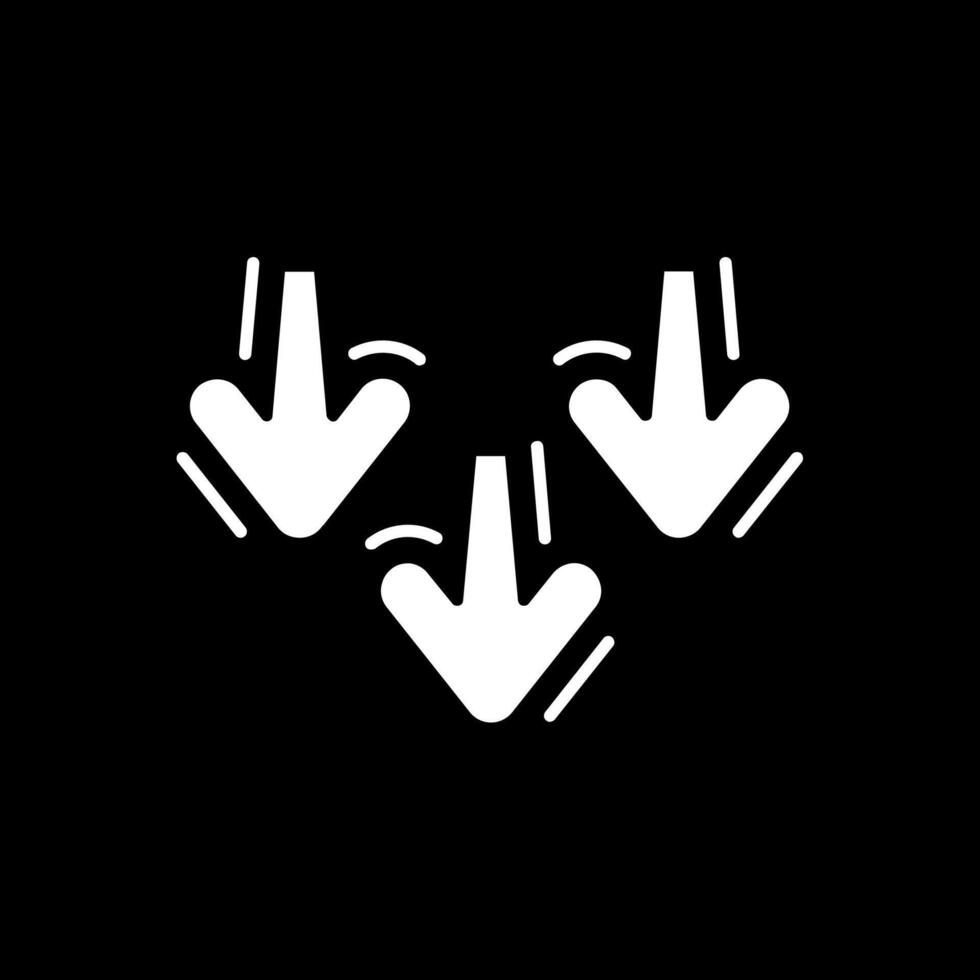 Decrease Glyph Inverted Icon vector
