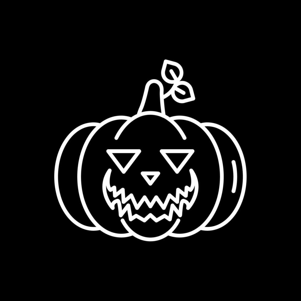 Pumpkin Line Inverted Icon vector