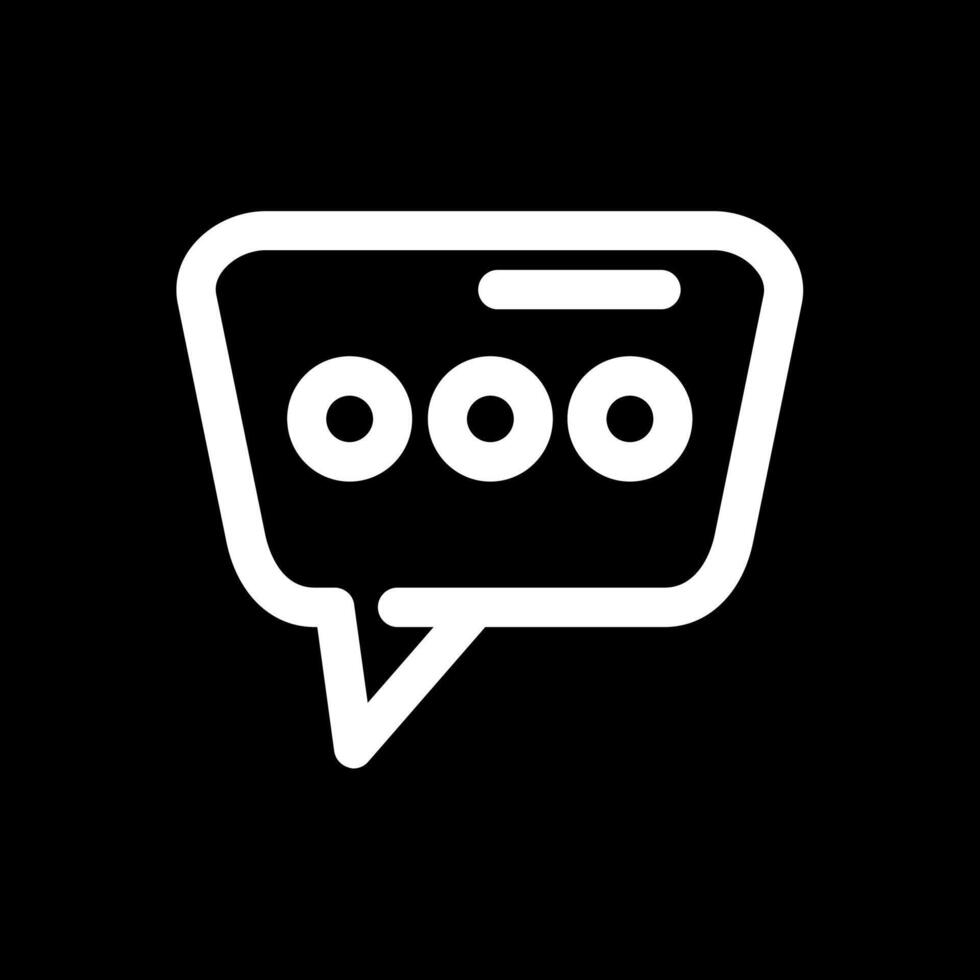 Message Line Inverted Icon vector
