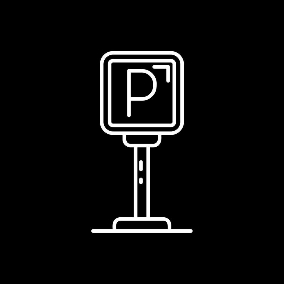 Parking Line Inverted Icon vector