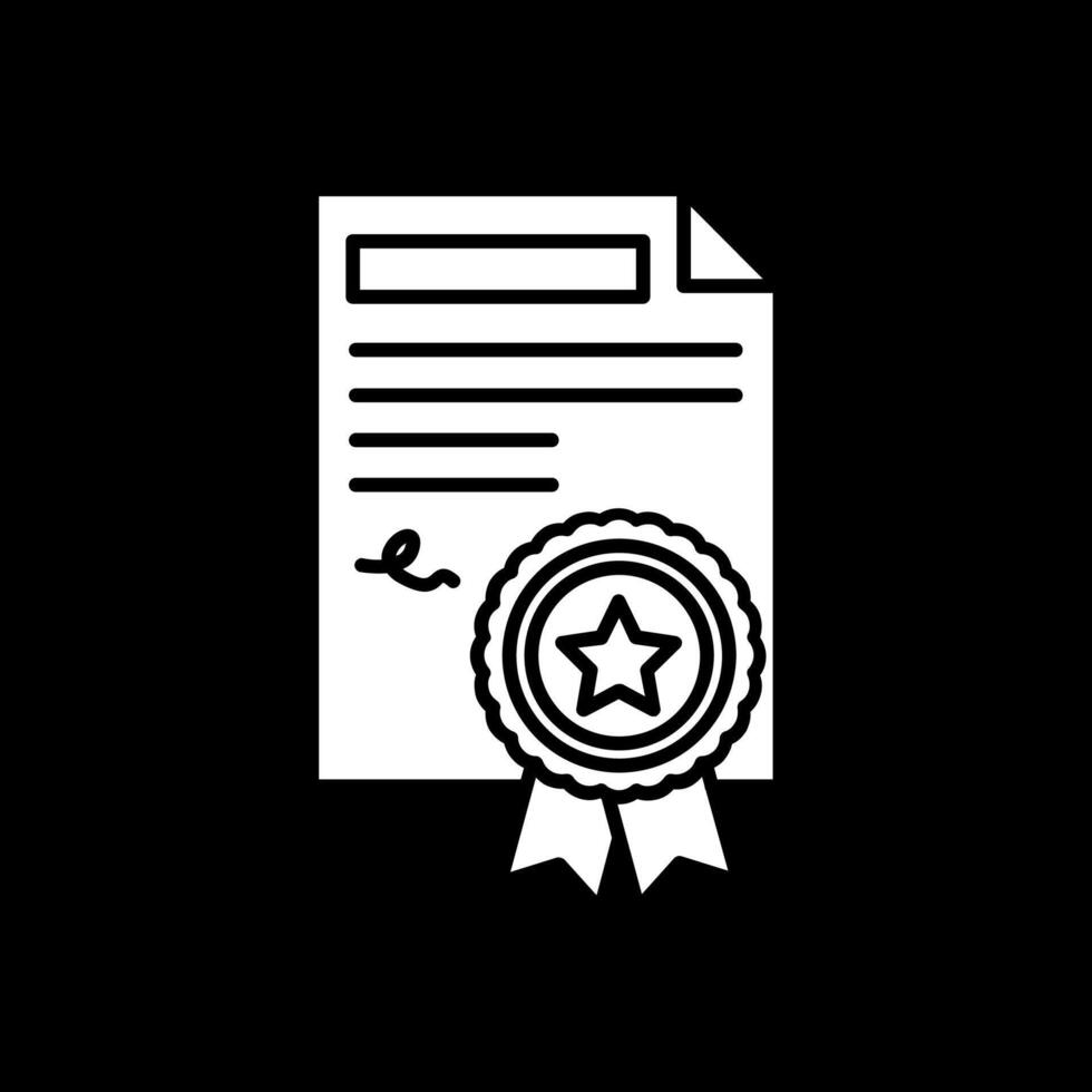 Agreement Glyph Inverted Icon vector