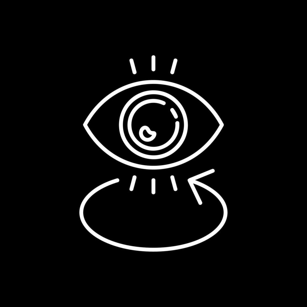 icono de línea de ojos invertida vector