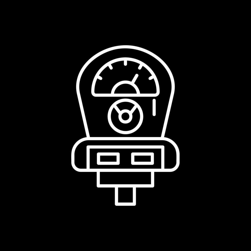 Meter Line Inverted Icon vector