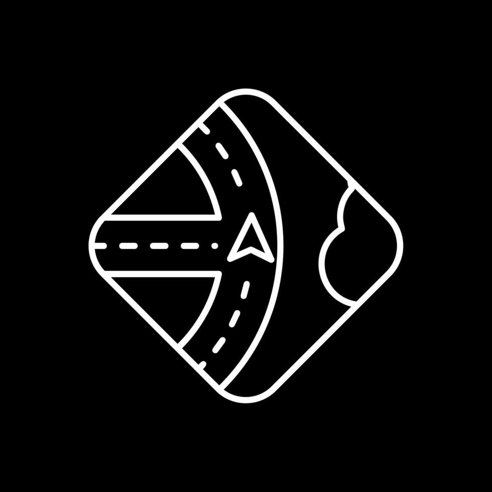 Navigation Line Inverted Icon vector