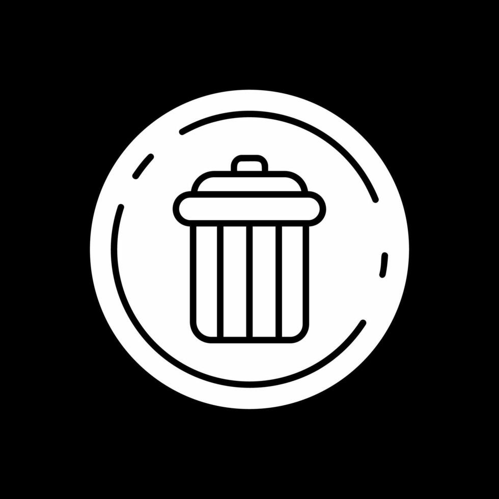 Delete Glyph Inverted Icon vector