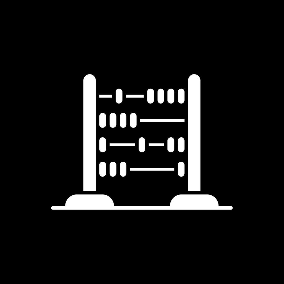 Abacus Glyph Inverted Icon vector