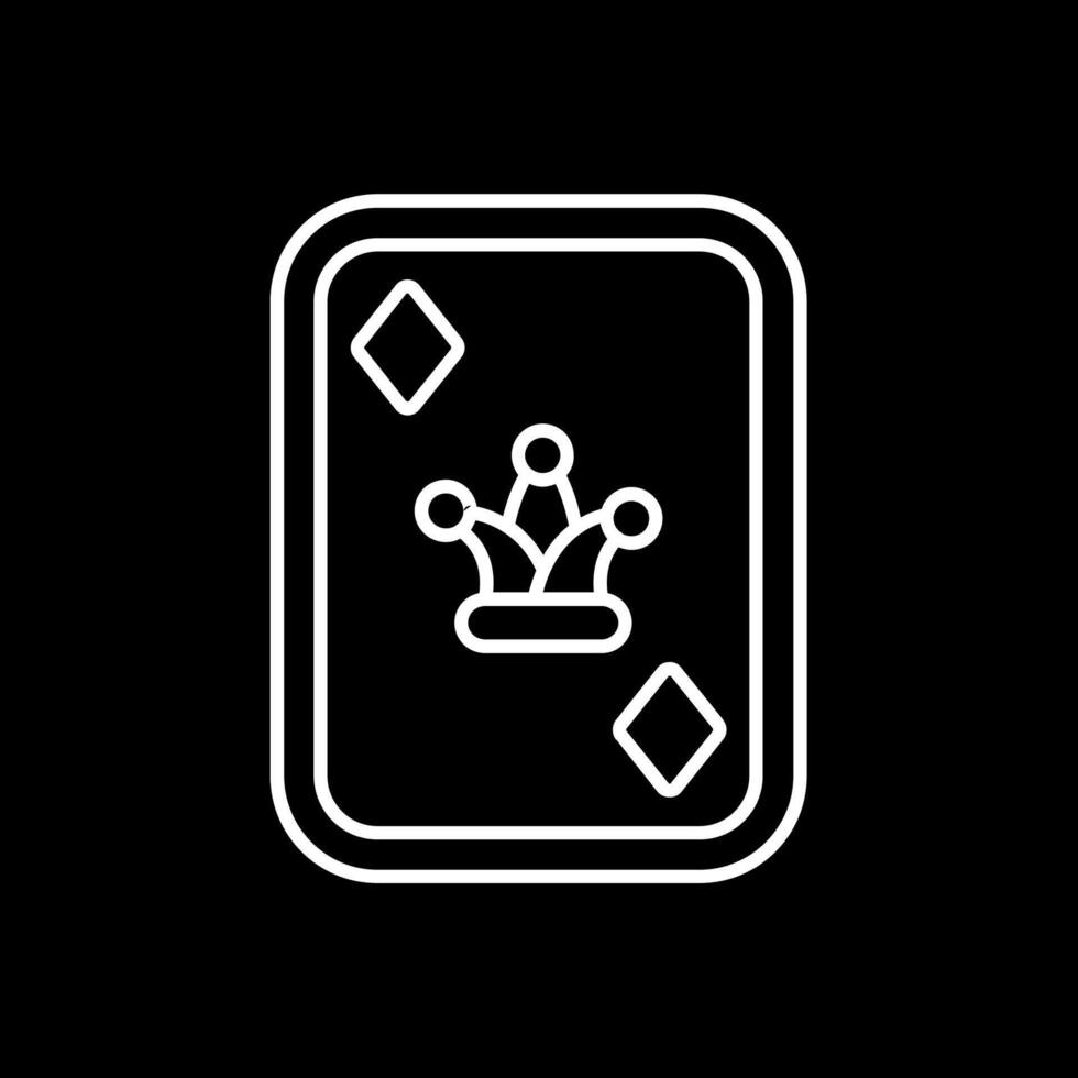 Joker Line Inverted Icon vector