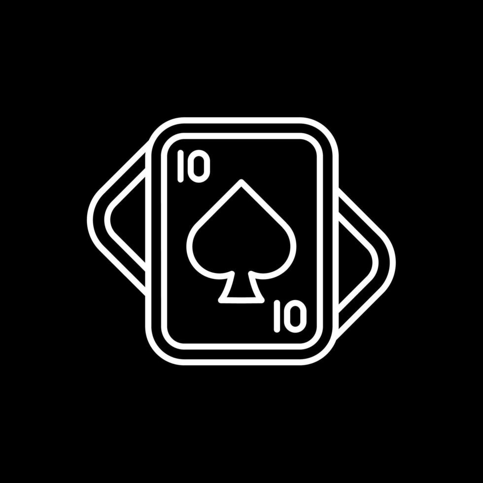 Spades Line Inverted Icon vector