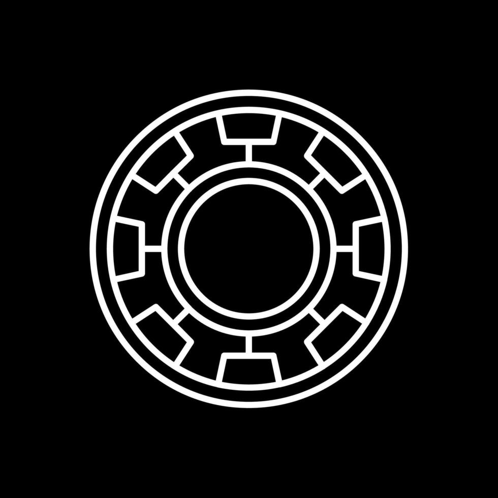 Chip Line Inverted Icon vector