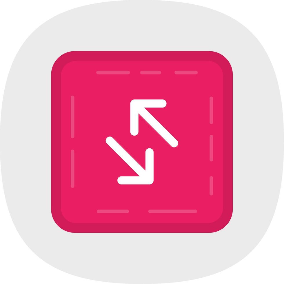 Swap Flat Curve Icon vector
